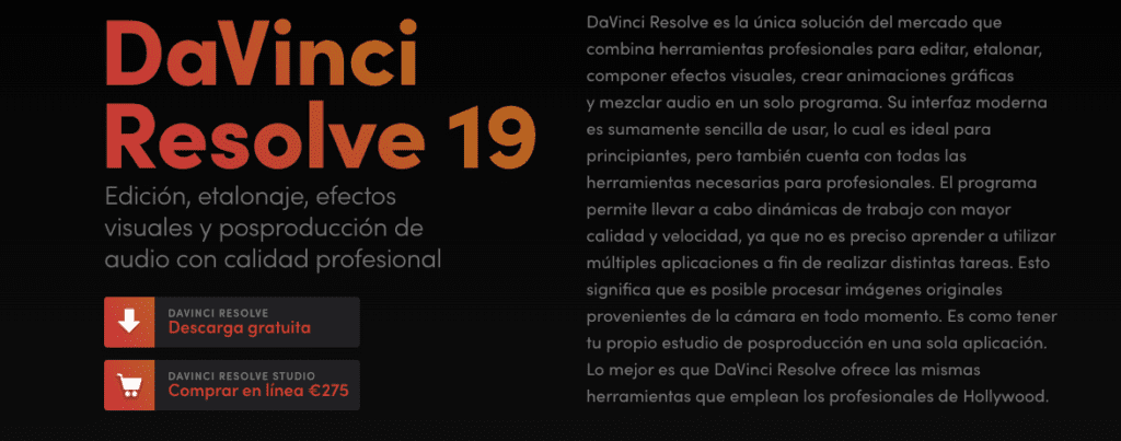 Novedades y características de Blackmagic Design DaVinci Resolve 19